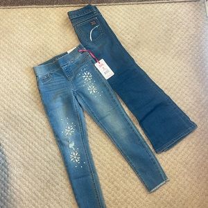 2 Pairs of sz 8 girls jeans - justice NWT and Joe’s EUC